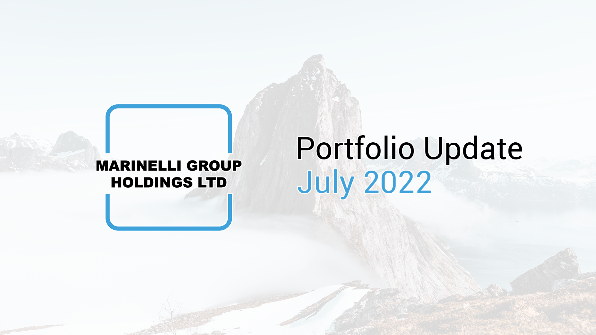 Matteo Marinelli Portfolio Update - July 2022