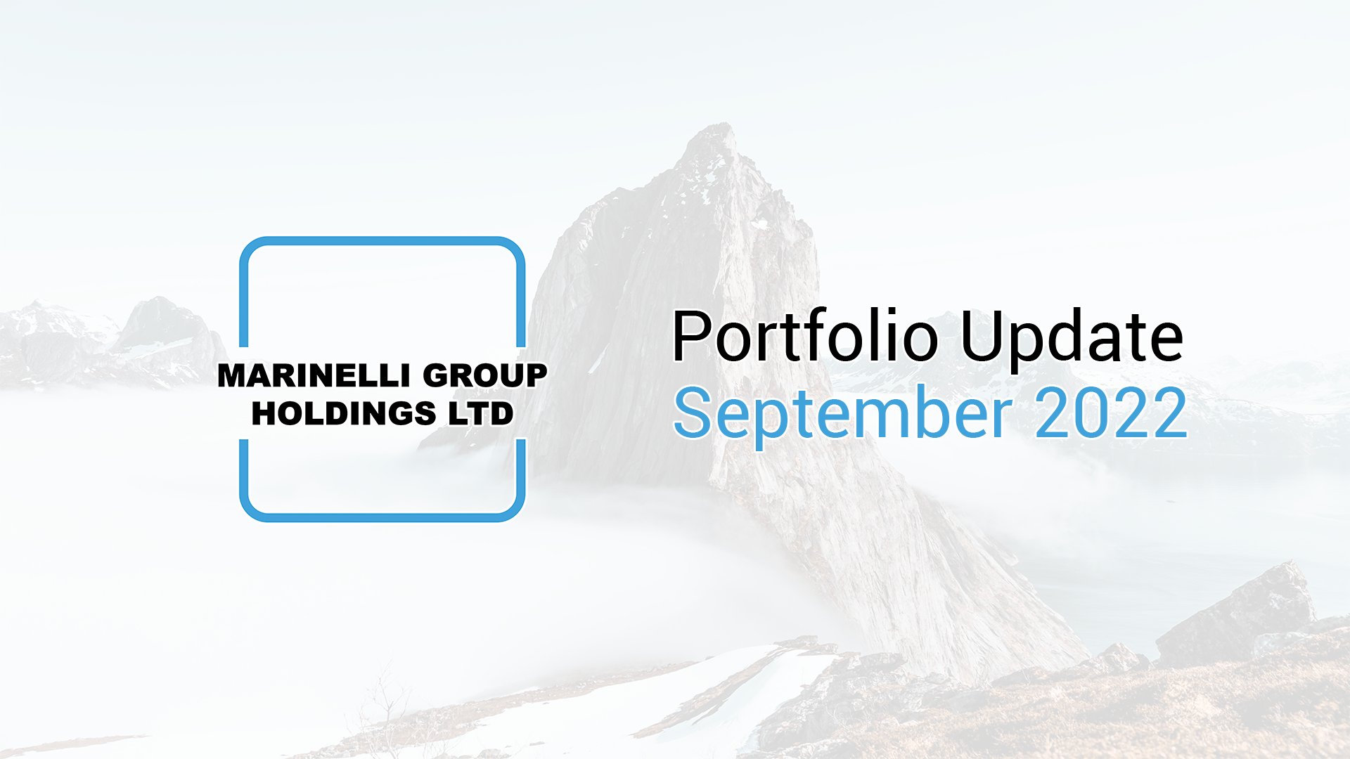 Matteo Marinelli Portfolio Update - September 2022
